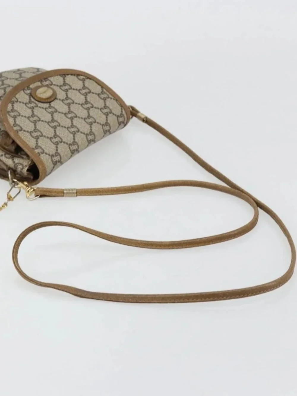 GUCCI GG Plus Supreme Shoulder Bag PVC Beige Gold Auth ka4547 - Picture 7 of 15